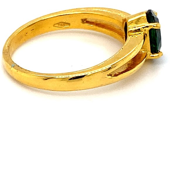 Tsavorite Garnet 1.21ct Solid 18K Yellow Gold Ring - Picture 3 of 6